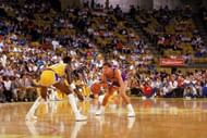 Jeff Hornacek dribbles